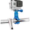 MyGadget Attacco Manubrio per GoPro - Supporto Ruotabile Anti Shake per Bici | Bicicletta | Motocicletta per GoPro Hero 10 9 8 7 Xiaomi Yi Insta360 - Blu