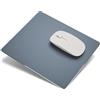 Songella Tappetino per Mouse in Alluminio e Metallo di alta Qualità Superficie Rigida in Pelle A Doppio lato per Computer PC e Computer Portatili 24 * 20 cm (Grigio)