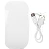 ZenithAur Mouse USB C ricaricabile con connettività Bluetooth 5.2, precisione di 1600 DPI e forma curva ergonomica per sistemi/OS X, laptop e PC (White)