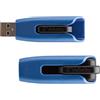 VERBATIM Chiavetta USB Store 'n' Go V3 MAX I USB-3.2 Gen 1 I 128GB I Memoria USB con meccanismo a scorrimento I Interfaccia SuperSpeed I Memoria esterna per Laptop Notebook ecc. I Blu/nera