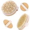 Hpbaggy Set di 2 spazzole asciutte per il corpo + spazzola bagnata con setole naturali spazzola per doccia a secco spazzola per massaggio labbra cellulite spazzola secca per drenare linfatico spazzola