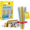 Rapid Confezione da 16 Stick di Colla Ovali Colorati Glitter per la Decorazione, Colori Argento e Oro, Bassa Temperatura, con Alti Livelli di Resina, Senza Solventi, Incollaggio Rapido