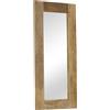 vidaXL Specchio in legno di mango massiccio 50 x 110 cm