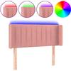 vidaXL Testata LED rosa 83x16x78/88 cm in velluto