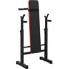 vidaXL Panca per pesi, nera, 126,5 x 67 x 111 cm