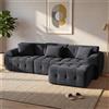 COMHOMA Divano ad angolo COMHOMA, 245 x 60 x 40 cm, divano modulare con funzione letto, divano letto, divano a L per soggiorno, imballato sottovuoto, combinabile in modo flessibile