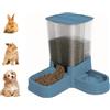 Kassiva Distributore automatico cibo gatti 2 in 1, distributore di cibo e acqua staccabile per gatti e cani di piccola taglia per casa viaggi (Blu)