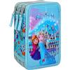 Frozen Disney Frozen - Astuccio Scuola 3 Scomparti Completo 44 Pezzi, 20x12x7 cm
