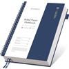 EMSHOI Quaderno a spirale formato A4, a righe, 28,4 x 21 cm, 300 pagine/150 fogli, carta spessa 100 g/m², copertina morbida impermeabile, rilegatura a doppio filo, per scuola, lavoro, scrittura, blu