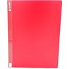 Alevar Portalistino 80 Buste Personalizzabile su Dorso con Custodia Rigida Trasparente, In Plastica, Formato A4, Colore Rosso