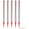 XINGLIDA 5 ricariche per penna a sfera da 0,5 mm, punta media per penne retrattili, inchiostro blu/rosso/nero, lunghezza 114 mm, per scuola e ufficio (R#)