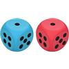 QUARKZMAN 2 Pezzi Dadi In Schiuma 6cm/2.36 Pollici Eva Dadi A 6 Facce Palla Antistress Blocco Schiacciabili Per Giochi Da Tavolo Alleviare Stress Ansia (Rosso, Blu)