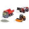 Siku 6329, Set regalo per costruzioni stradali, Dumper, Pala gommata Liebherr, Rullo compressore, Parti mobili, Incl. granuli