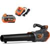 Fuxtec Soffiatore a batteria 20V FUXTEC FX-E1LB20, SET con 2x batterie 2 Ah e caricatore 2,4 A, velocita' aria 38m/s, leggero e silenzioso- soffiafoglie per la cura del vostro giardino