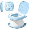 XINYUDAILY Sedile WC per Bambini, WC Pieghevole per Bambini, Vasino Pieghevole da Viaggio Portatile, Viaggio in Campeggio o uso Domestico con Borsa di Riserva usa e Getta (blu)