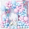 Teselife 147 Pezzi Kit Arco Palloncini Blu Rosa, Gender Reveal Kit Ghirlanda Palloncini Rosa Blu Pastello per Compleanno Baby Shower Matrimonio Anniversario Carnevale Decorazioni Feste Forniture
