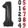 Yoyoin Palloncini Compleanno 1 Anni Nero Palloncino XXL Di 100 Cm Foil Gigante Numero 1 Numeri Gonfiabili Bambino Ragazzo Compleanno Anniversario Decorazione Feste (Nero)