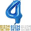 Yoyoin Palloncini Compleanno 4 Anni Blu Palloncino XXL Di 100 Cm Foil Gigante Numero 4 Numeri Gonfiabili Bambino Ragazzo Compleanno Anniversario Decorazione Feste (Blu)