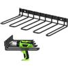 Generico Supporto per trapano a batteria in ferro battuto - Utensile elettrico per c | Porta trapano in ferro battuto - Organizer per montaggio a parete per carichi pesanti per utensili a batteria, deposito in ga
