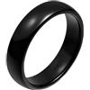 Homxi Fedi Uomo Donna Incisione Ceramica, Rotondo Lucido 6MM, Anello in Nero per Uomo Taglia 16(56mm)