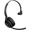 Jabra Evolve2 55 Cuffie Wireless Mono con tecnologia Jabra Air Comfort, USB-A dongle, Tutte le piattaforme, Mono, Senza Supporto