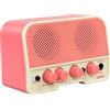 JOYO Mini amplificatore per chitarra da pratica Combo 5W ricaricabile piccolo amplificatore per chitarra con due canali Bluetooth Jack per cuffie (JA-02 II rosa)
