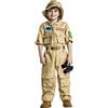 Dress Up America Costume da Ranger per Bambini - Set Esploratore Safari con Gilet e Cappello per Bimbi e Bimbe - Vestito da Guardiano dello Zoo per Giochi di Ruolo e Carnevale - Taglie Varie