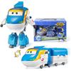 Super Wings Transforming Tony, Figura Treno che si Cambia in Robot 12,7 Cm, Facile da Cambiare, Giocattolo di Gioco di Ruolo per Ragazzi e Ragazze da 3 Anni in Su, Blu
