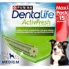 PURINA Pro Plan Dentalife ActivFresh 15 Dolcetti al Miele per Cani di Taglia Media Adulti