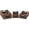 DESIGN DELIGHTS ESIGN DELIGHTS Mira - Set di casse in legno massiccio, 42 x 37 x 32 cm, set di casse con lavagna, cassette di vino, scatole decorative