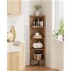 Apetaccat Libreria Angolo con 5 Livelli, Corner Regalo, Piante Regalo, Visualizzazione Aufbewahrungsregal für Wohnzimmer, Ufficio, Camera da letto, 127x29x29cm, Nocciola