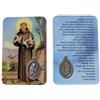 OVUNQUE PROTEGGIMI Immagini Santino, Set di 5 Immaginette dei Santi con Preghiera Multilingua, con Medaglia, Holy Card in Carta (San Francesco D'assisi)
