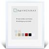 RahmenMax Cornice portafoto in MDF Skane 21,5 x 28 cm in bianco opaco con vetro acrilico antiriflesso da 1 mm. Cornice per poster in diverse dimensioni e colori.