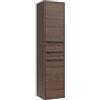 Badplaats B.V. Badplaats Florence Armadietto Bagno Sospeso, Marrone Noce, 30x35x130cm