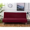WWQQKJ Copridivano Clic Clac estensibile a 3 posti, fodera per divano senza braccio, elastica, in spandex, protezione per divano letto universale(Jacquard#bordeaux)