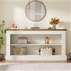 Tribesigns Tavolo Console Lungo 160 cm, Tavolo Stretto per Ingresso, Tavolo d'Ingresso, Tavolino Laterale Dietro il Divano con Scaffali in Stile Rustico Tavolo da Salotto per Ingresso, Corridoio, Atri