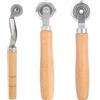 Penitue 3pz Kit Strumento Ridimensionatore Scatola, Senza Strappi Utensile Piegatrice Cartone con Ruota Scanalatura Linea Continua & Tratteggiata Manico Legno per Cartone Realizzazione Scatola Regalo