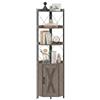 COSTWAY Libreria a 5 Ripiani, Mensola ad Angolo con Spazio di Archiviazione, Armadio ad Angolo con Paraspigoli Anticaduta, Autoportante, con 2 Kit Antiribaltamento, 38 x 38 x 180 cm