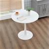HFFAIWM Tavolo Rotondo Bianco Moderno - Semplice, Nordico per Pranzo, Tè al Latte, Tulipano - Balcone, Piccolo con Sedie (70 cm)