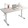 Fuyoula Scrivania Piccola per Computer, Regolabile in Altezza, da Ufficio, 80x50cm, Bianco