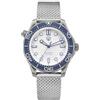 watchdives WD007 - Orologio subacqueo automatico PT5000, 42 mm, con zaffiro classe 2, in titanio, C3 verde / BGW9 blu luminoso, impermeabile fino a 200 m, bianco e blu, nessuna data