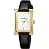 CIVO Orologio Donna Oro Vintage: Piccolo Analogico con Cinturino Pelle | Rettangolare Impermeabile Orologio da Sera per Donna con Polsi Snelli - Elegante Regalo per Compleanno e San Valentino