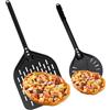 ZHEHNSA pala per pizza forata in alluminio Set,pala pizza forata 30 cm comoda impugnatura rimovibile, con paletta per pizza da 7 zoll e 12 zoll,Progettate per Girare e Trasferire le Pizze