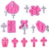 ZOOMPIL Stampi In Silicone a Croce, 10 Pezzi Stampi In Silicone a Forma Di Croce, Per In Dolci, Pane, Mousse, Gelatine, Decorazioni