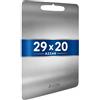AZZAR - Tagliere In Acciaio Inox Alimentare, Tagliere da Cucina Inossidabile con righello stampato fino a 15 cm, Resistente ed Igienico, Acciaio Inox 304