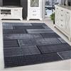 SIMPEX Tappeto 160x230 cm Nero Pelo Corto Design Muro in Pietra Moderno per Soggiorno Camera Cucina Corridoio Sala da Pranzo Cameretta Morbido