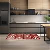 Floori Tappeto Cucina Cementine con Antiscivolo Arredo Classico Moderno Passatoia Cucina Ingresso Colori Moderni Arredo Salotto Camera Made in Italy (Rosso, 57x280 cm)