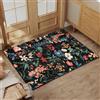 HUGEAR Antiscivolo Zerbino Ingresso Esterno Interno 60x90cm Tappeto Ferroso Camera Cucina Tappetino Bagno Tappeti Lavabili In Lavatrice Moderno Motivo Floreale Piccolo Pelo Corto Rug