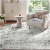 DEFYNEE Tappeto astratto per soggiorno, 90 x 150 cm, a pelo corto, morbido e antiscivolo, in lana sintetica, lavabile, design minimalista, per camera da letto e casa, per interni, grigio e bianco