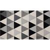 Floori Tappeto Triangoli Moderno Arredo Salotto Camera Passatoia Cucina Con Antiscivolo Made in Italy (Nero, 65x115 cm)
